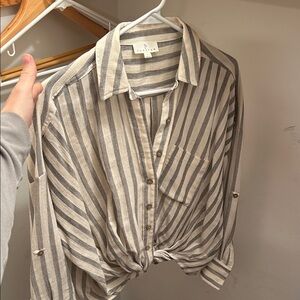Striped Linen Top